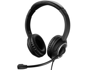 MiniJack Chat Headset - Stereo - 3.5mm MiniJack / 3.5mm - Black 126-15 wired black on-ear