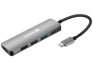 USB-C Dock - HDMI / USB-C PD / 2x USB 3.0 A - 100W USB Power Delivery 136-32 anthrazite