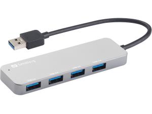 USB 3.0 Hub 4 ports SAVER 333-88 silver
