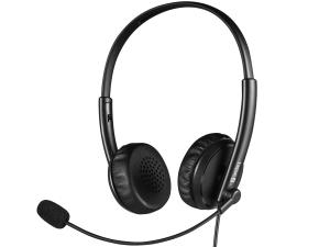 2in1 Office Headset - Stereo - USB-A / 3.5mm - Black - microphone 126-21 wired black on-ear