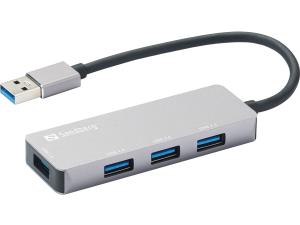 USB-A Hub 1x USB3.0 + 3x 2.0 SAVER 333-67 silver