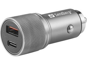 Car Charger  1x QC 3.0+1x USB-C 48w cigarette lighter QC 3.0 USB-C silver