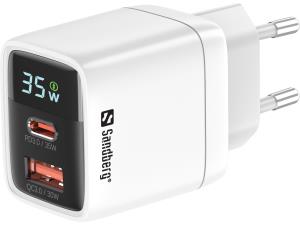 2IN1 Charger 1x USB-C 1x USB 35W USB USB-C 1xUSB+1xUSB-C white