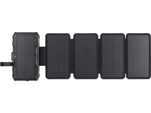 Solar 5-Panel Powerbank 10000 - 10000 mAh Accu 10.000 mA portable black