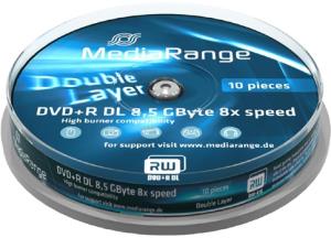 Mediar DVD+r Dl 8.5GB 8x(10)cb                                                                       MR466 Cake Box