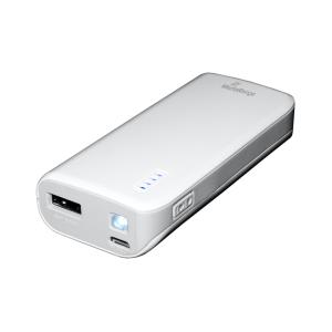 Mobile Charger | Powerbank 5.200 Mah With Built-in Torch incl. lamp portable white