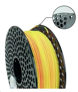 3d Filament Pla 1.75mm 1kg - Dual Neon Yellow - Pink AZUREFILM 3D FILAMENT